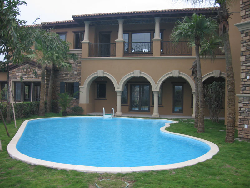 別墅自建泳池,別墅游泳池水處理設備,別墅游泳池設備